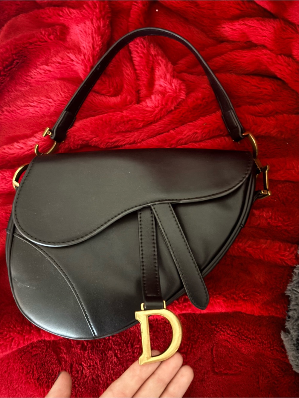 Black Saddle Bag (Smooth Leather)